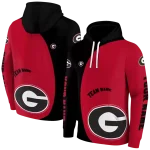 personalized georgia bulldogs minimalist design red black hoodie best selling