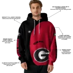 personalized georgia bulldogs minimalist design red black hoodie best selling