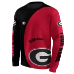 personalized georgia bulldogs minimalist design red black hoodie best selling