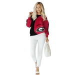 personalized georgia bulldogs minimalist design red black hoodie best selling