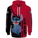 personalized georgia bulldogs stitch red hoodie best selling