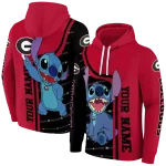 personalized georgia bulldogs stitch red hoodie best selling