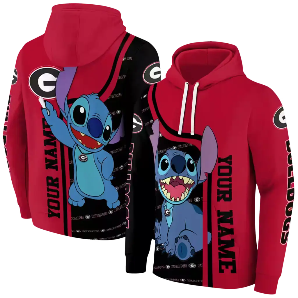 personalized georgia bulldogs stitch red hoodie fashion forward personalized georgia bulldogs stitch red hoodie fashion forward
