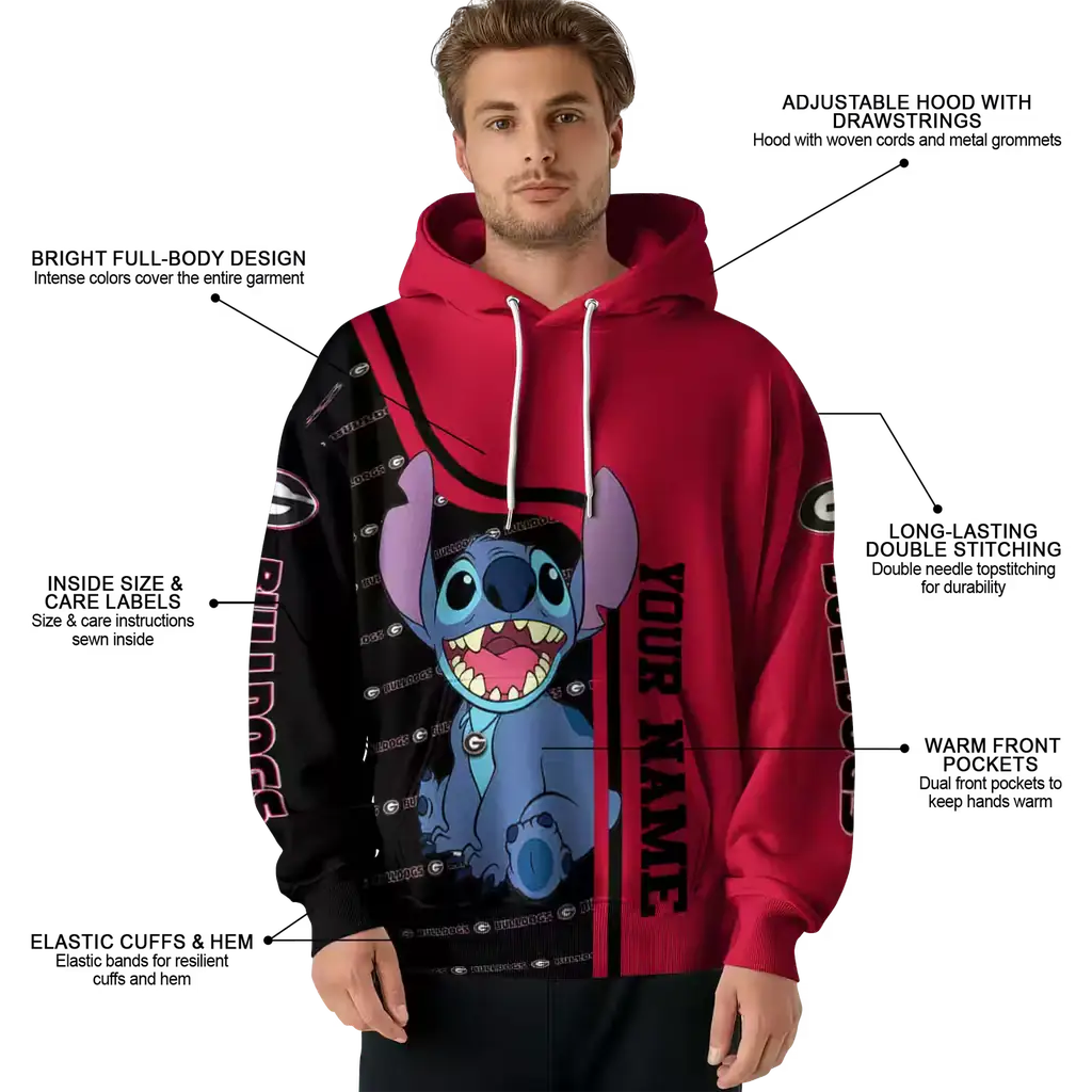 personalized georgia bulldogs stitch red hoodie latest model personalized georgia bulldogs stitch red hoodie latest model