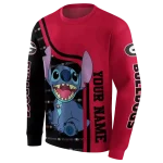 personalized georgia bulldogs stitch red hoodie best selling