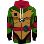 personalized georgia bulldogs superhero armor red green hoodie best selling