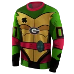 personalized georgia bulldogs superhero armor red green hoodie best selling