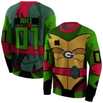 personalized georgia bulldogs superhero armor red green hoodie best selling