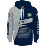 personalized georgia southern eagles abstract shape blue hoodie best selling