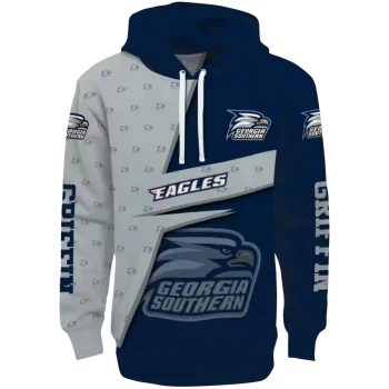 personalized georgia southern eagles abstract shape blue hoodie best selling
