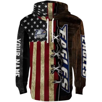 personalized georgia southern eagles american pride hoodie best selling