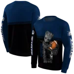 personalized georgia southern eagles baby groot blue black hoodie best selling