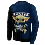 personalized georgia southern eagles baby yoda blue black hoodie best selling