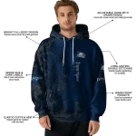 personalized georgia southern eagles deer silhouette blue hoodie best selling
