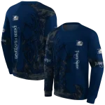 personalized georgia southern eagles deer silhouette blue hoodie best selling