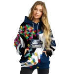 personalized georgia southern eagles puzzle pieces blue hoodie best selling