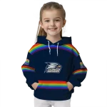 personalized georgia southern eagles rainbow stripes blue hoodie best selling