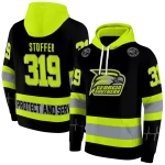 personalized georgia southern eagles safety motif black neon green hoodie best selling