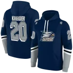 personalized georgia southern eagles striped sleeves blue hoodie best selling
