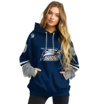 personalized georgia southern eagles striped sleeves blue hoodie best selling