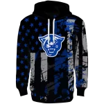 personalized georgia state panthers distressed flag blue black hoodie best selling