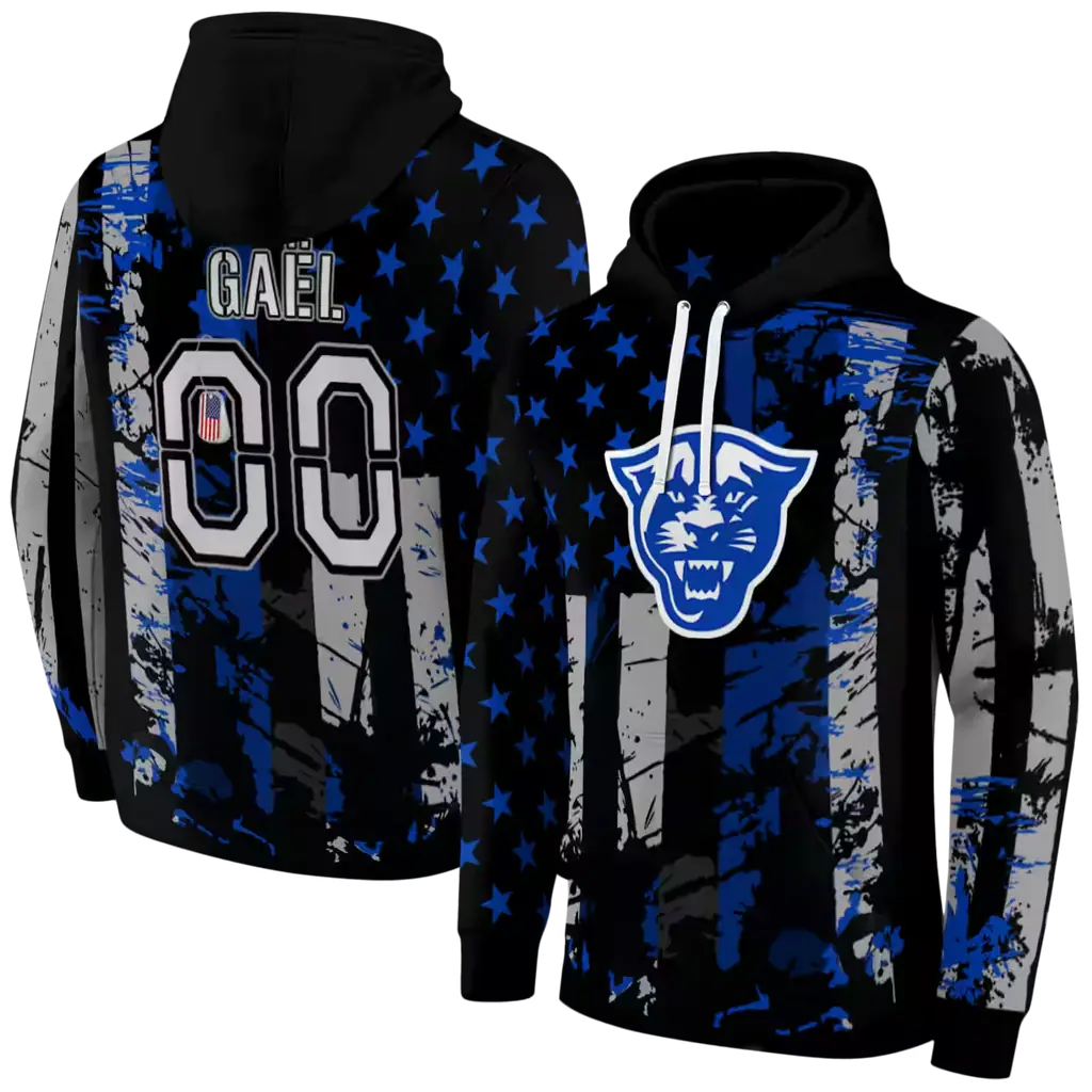 personalized georgia state panthers distressed flag blue black hoodie fashion forward personalized georgia state panthers distressed flag blue black hoodie fashion forward