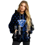 personalized georgia state panthers distressed flag blue black hoodie best selling