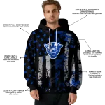 personalized georgia state panthers distressed flag blue black hoodie best selling