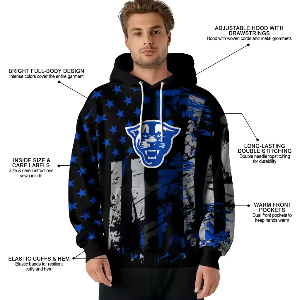 personalized georgia state panthers distressed flag blue black hoodie latest model personalized georgia state panthers distressed flag blue black hoodie latest model