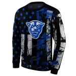 personalized georgia state panthers distressed flag blue black hoodie best selling