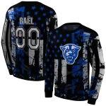 personalized georgia state panthers distressed flag blue black hoodie best selling