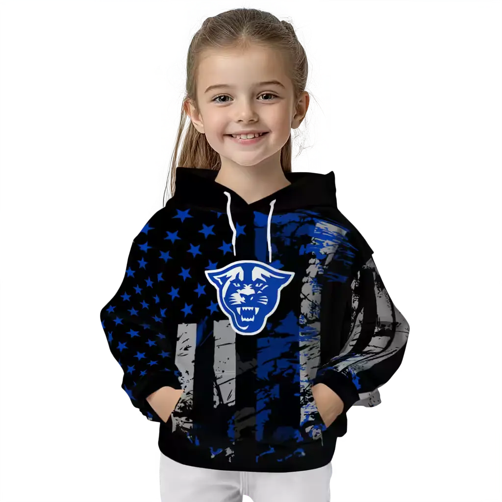personalized georgia state panthers distressed flag blue black hoodie top rated personalized georgia state panthers distressed flag blue black hoodie top rated