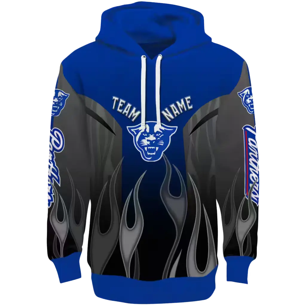 personalized georgia state panthers flame design blue hoodie best selling personalized georgia state panthers flame design blue hoodie best selling
