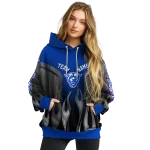 personalized georgia state panthers flame design blue hoodie best selling