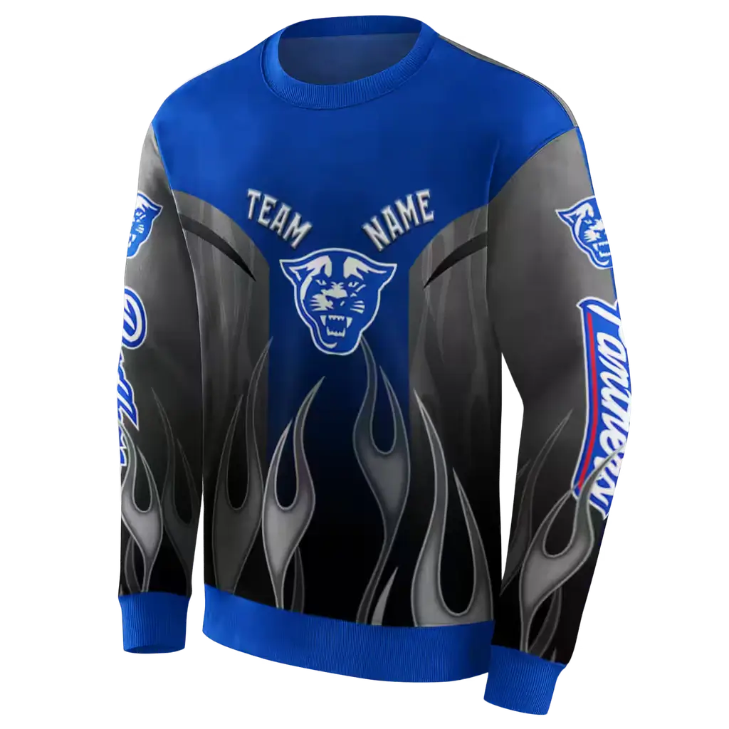personalized georgia state panthers flame design blue hoodie new arrival personalized georgia state panthers flame design blue hoodie new arrival