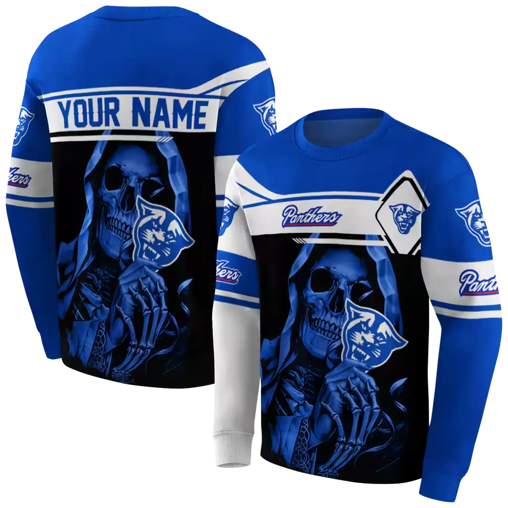 personalized georgia state panthers grim reaper blue black hoodie premium grade personalized georgia state panthers grim reaper blue black hoodie premium grade