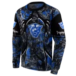 personalized georgia state panthers hunting theme blue black hoodie best selling