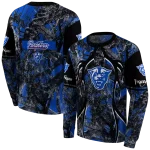 personalized georgia state panthers hunting theme blue black hoodie best selling