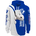 personalized georgia state panthers peeking snoopy blue hoodie best selling