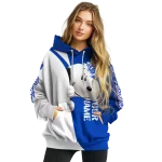 personalized georgia state panthers peeking snoopy blue hoodie best selling