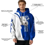 personalized georgia state panthers peeking snoopy blue hoodie best selling