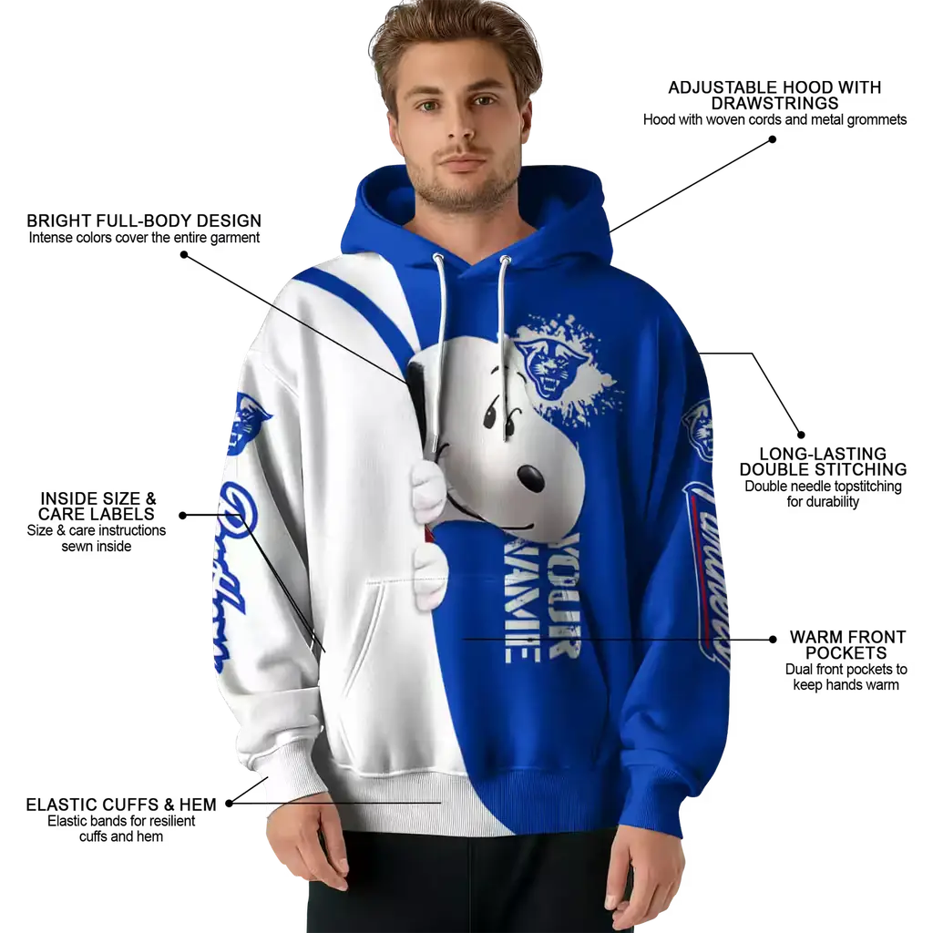 personalized georgia state panthers peeking snoopy blue hoodie latest model personalized georgia state panthers peeking snoopy blue hoodie latest model
