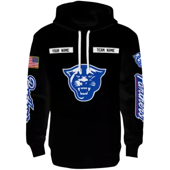 personalized georgia state panthers punisher skull black hoodie best selling