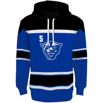 personalized georgia state panthers striped pattern blue hoodie best selling