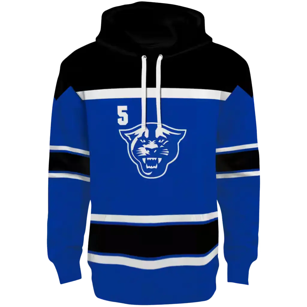 personalized georgia state panthers striped pattern blue hoodie best selling personalized georgia state panthers striped pattern blue hoodie best selling