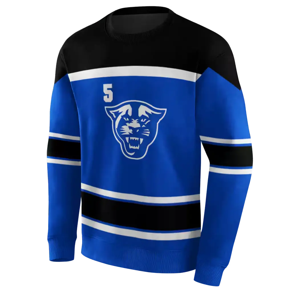 personalized georgia state panthers striped pattern blue hoodie new arrival personalized georgia state panthers striped pattern blue hoodie new arrival