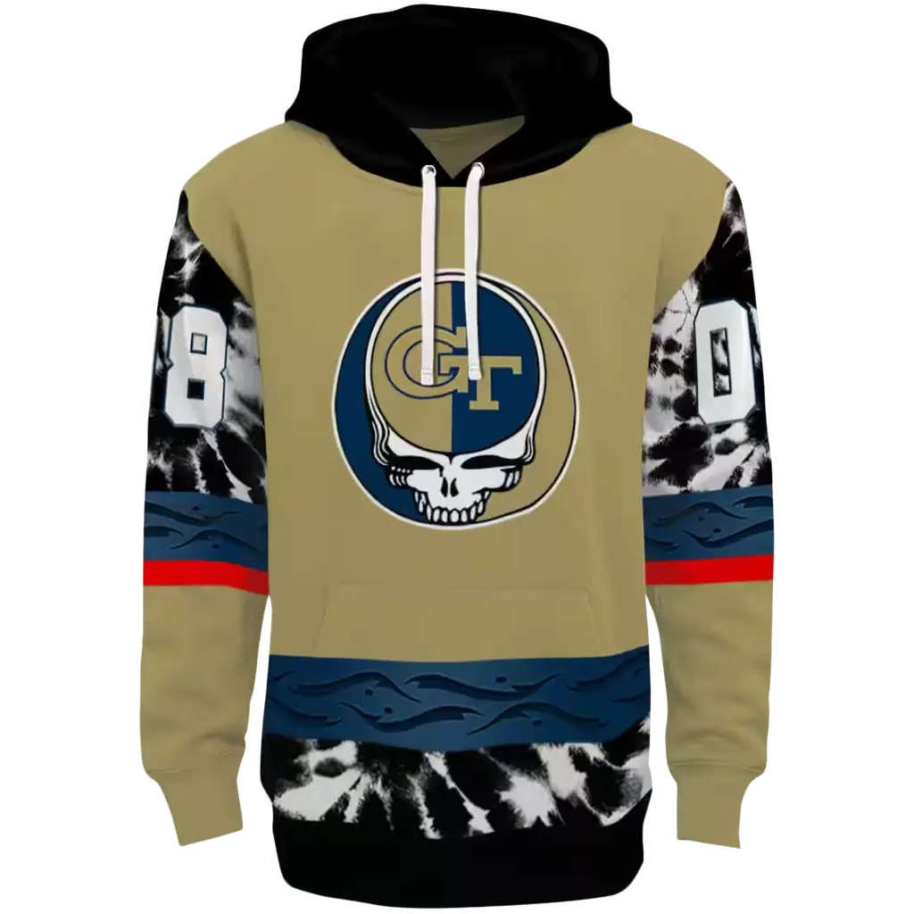 personalized georgia tech yellow jackets grateful vibes gold hoodie best selling personalized georgia tech yellow jackets grateful vibes gold hoodie best selling