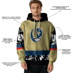 personalized georgia tech yellow jackets grateful vibes gold hoodie best selling