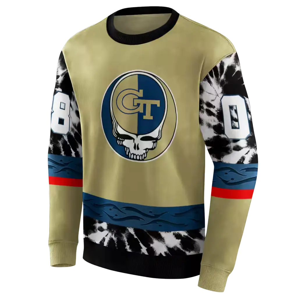 personalized georgia tech yellow jackets grateful vibes gold hoodie new arrival personalized georgia tech yellow jackets grateful vibes gold hoodie new arrival