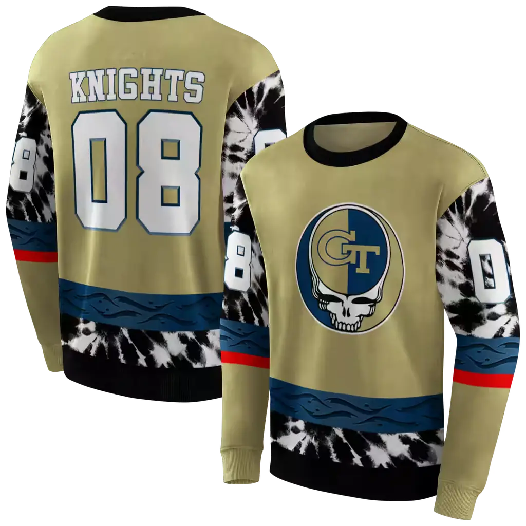 personalized georgia tech yellow jackets grateful vibes gold hoodie premium grade personalized georgia tech yellow jackets grateful vibes gold hoodie premium grade